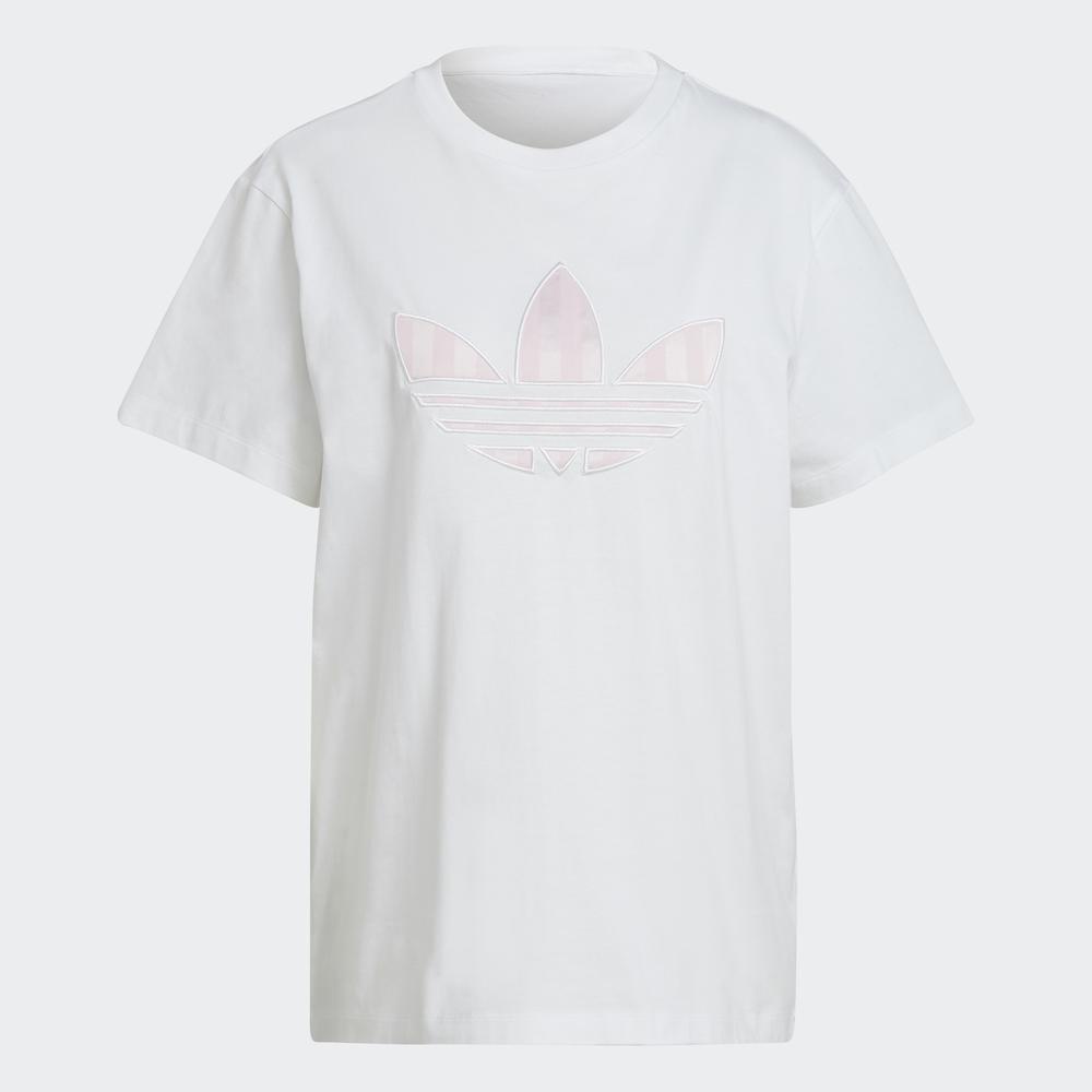 Áo Tee adidas ORIGINALS Nữ Áo Thun Suông Ba Lá Application Màu trắng H15816