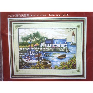 Tranh thêu phong cảnh ven biển