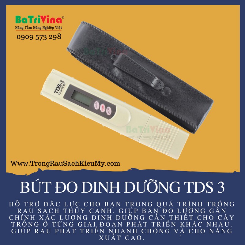 [BẢO HÀNH 1 ĐỔI 1] BÚT ĐO NỒNG ĐỘ DINH DƯỠNG THỦY CANH LOẠI 1