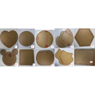 Phụ kiện mặt túi tắm MICA trong suốt hình tròn, tim, vuông, oval, mèo lục giác, chữ nhật, chuột ( 1 cái )