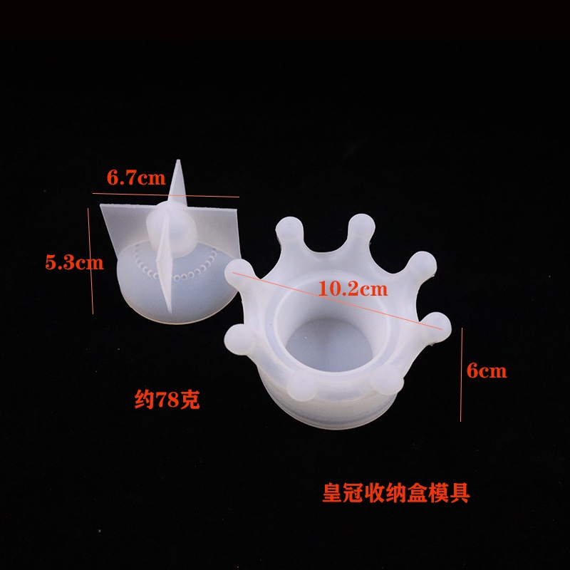 Khuôn Silicone Hình Kim Tự Tháp / Vương Miện / Giọt Nước