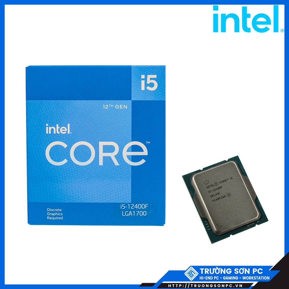 CPU Intel Core i5 12400F (2.5GHz turbo up to 4.4Ghz, 6 Cores 12 Threads, 18MB Cache, 65W) | Full Box Nhập Khẩu