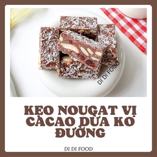 Kẹo Nougat ăn kiêng không đường dùng đường kiêng 0 calo - vị Cacao Dừa