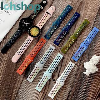 Dây Đeo Silicon Màu Cầu Vồng Cho Đồng Hồ Thông Minh Samsung Galaxy Active 20mm 22mm