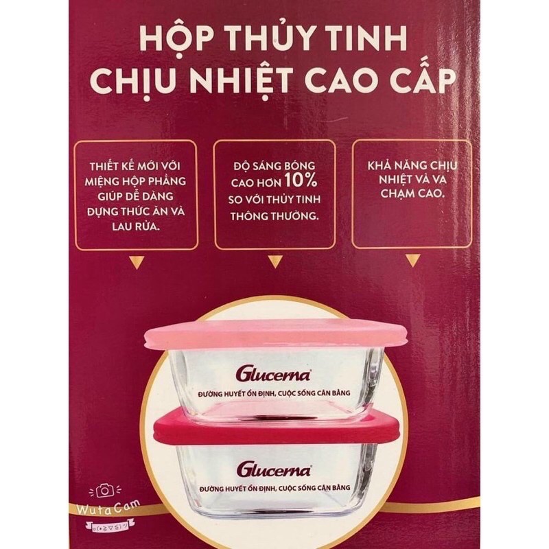 Bộ 2 hộp thủy tinh Luminarc cao cấp 380ml