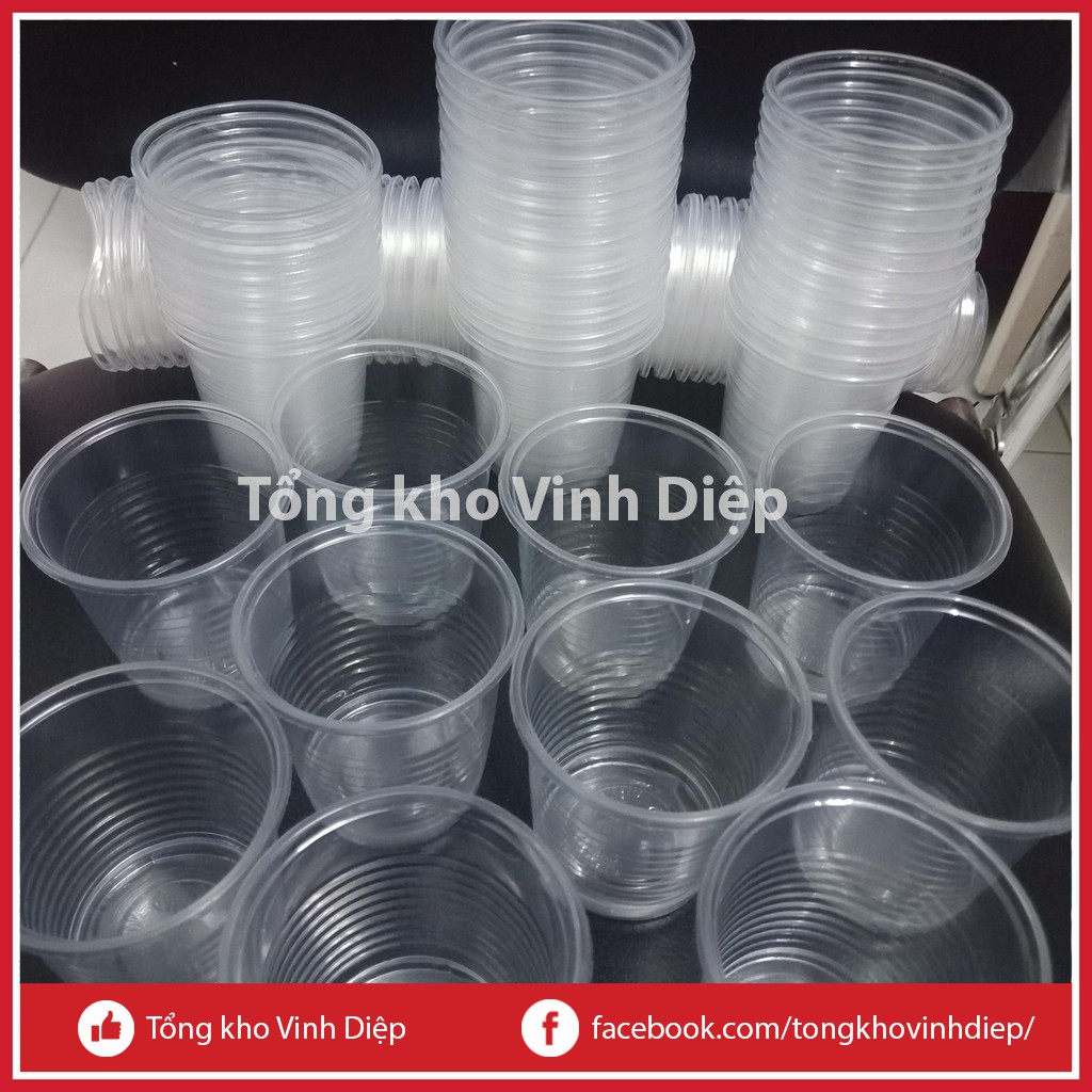 50 Cốc nhựa dùng 1 lần dung tích 140ml 220ml 280ml 300ml 400ml 500ml