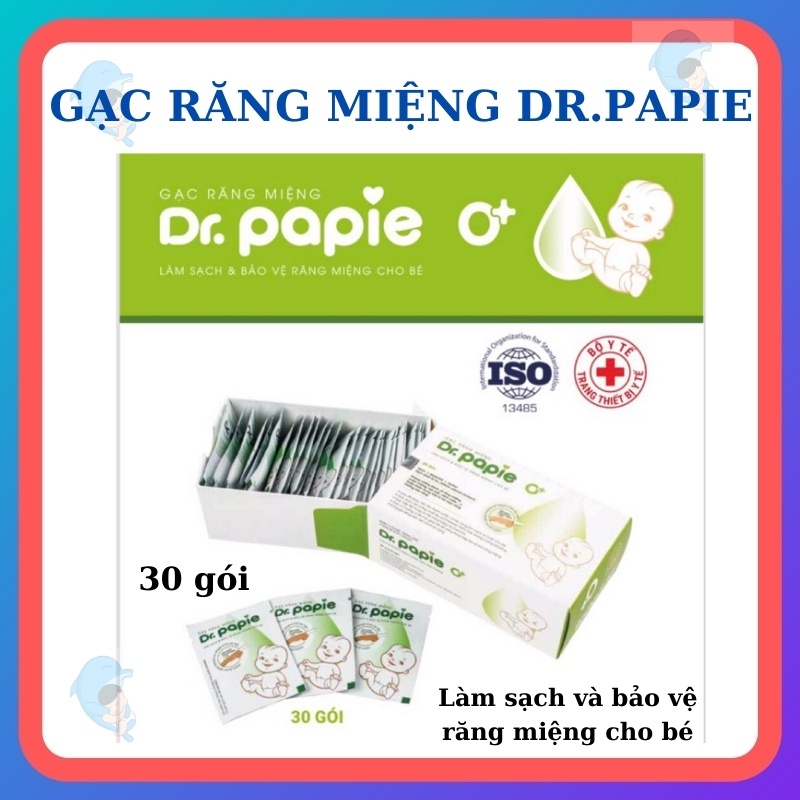 Gạc rơ lưỡi/ Gạc vệ sinh răng miệng giúp nướu khỏe chống sâu răng 30 gói/hộp