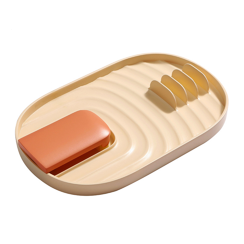 Kitchen spatula shelf soup spoon pad chopsticks pot cover storage pad household multi-functional high-quality plastic rack