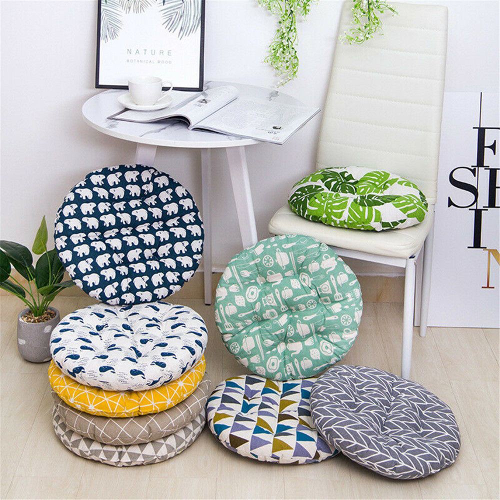 MIOSHOP 40*40cm Outdoor Chair Seat Pads Patio Dining Cushions Cotton Linen Cushion Sofa Garden Party Furniture Coarse Cloth