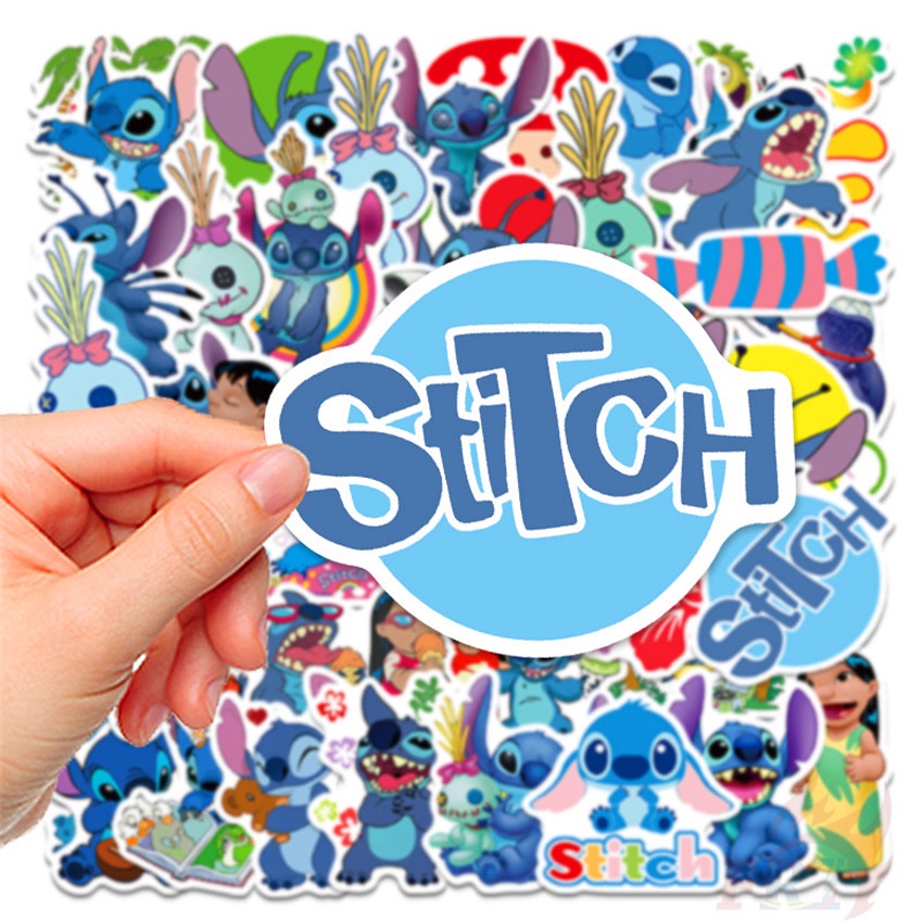 DISNEY ❉ Bộ 02 Hình Dán Nhân Vật Hoạt Hình Lilo &amp; Stitch ❉ Bộ 50 Miếng Dán Trang Trí Vali Laptop Ván Trượt DIY Thời Trang