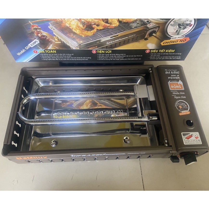 Bếp nướng ga mini Namilux GM2220PS / Bếp nướng hồng ngoại đa năng