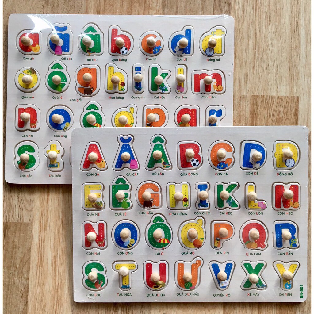 BẢNG CHỮ CÁI TIẾNG VIỆT CÓ NÚM CHO BÉ