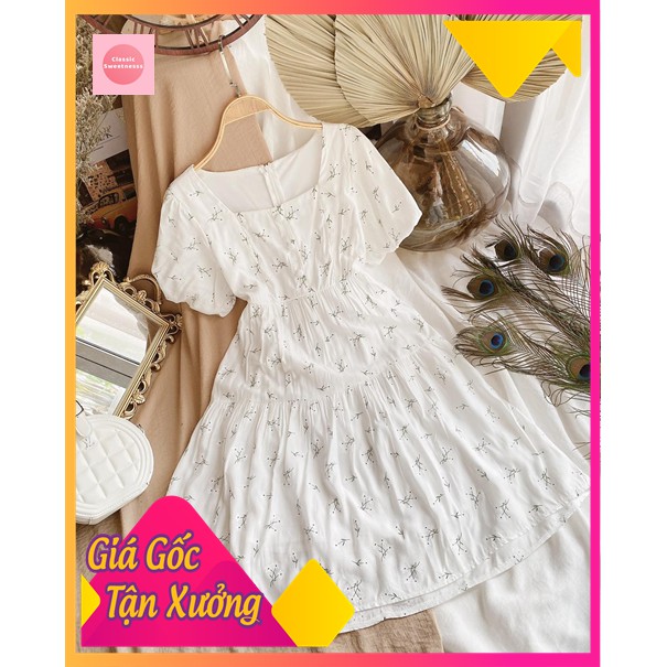 Đầm Xòe Sandy Dress Tone Trắng XInh Yêu đi Dự Tiệc, Đi Chơi Dạo Phố,... Thời Trang Classic Sweetnesss - NT27