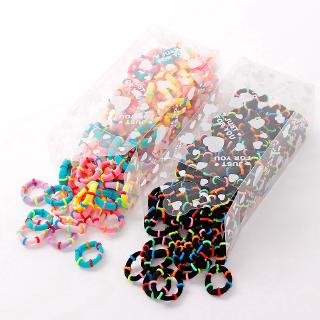 Hộp 100 Thun Cột Tóc 3cm Cho Bé Gái