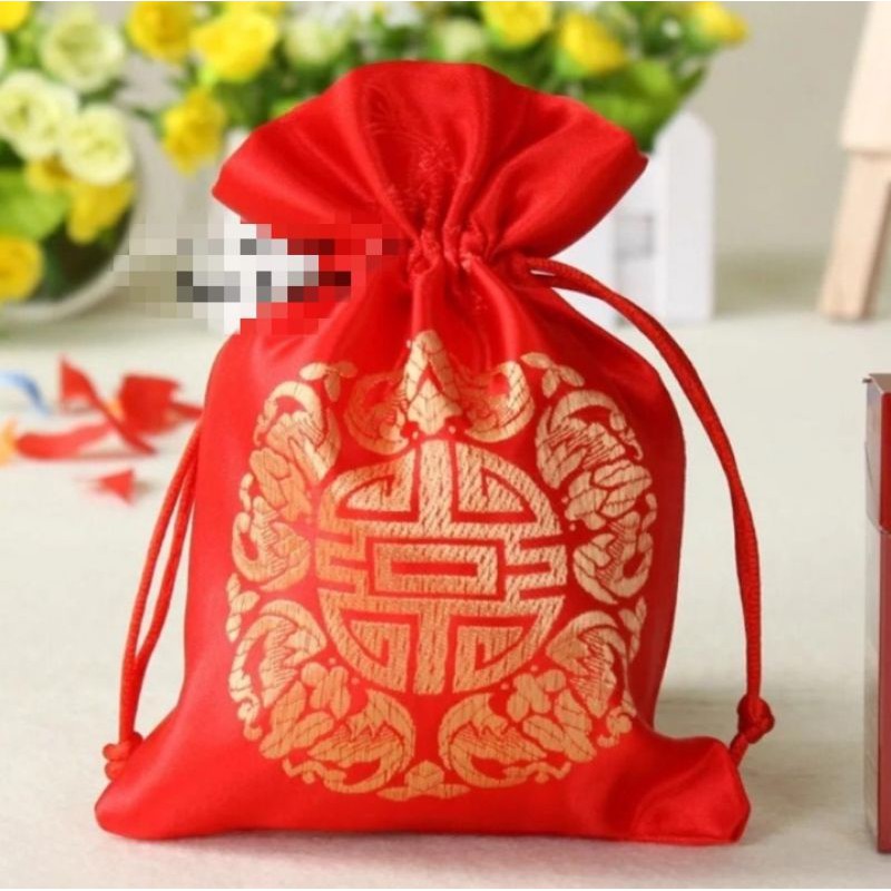 Combo 5- 10 Túi lụa (Phúc) rút đựng vòng, đá phong thủy | BigBuy360 - bigbuy360.vn