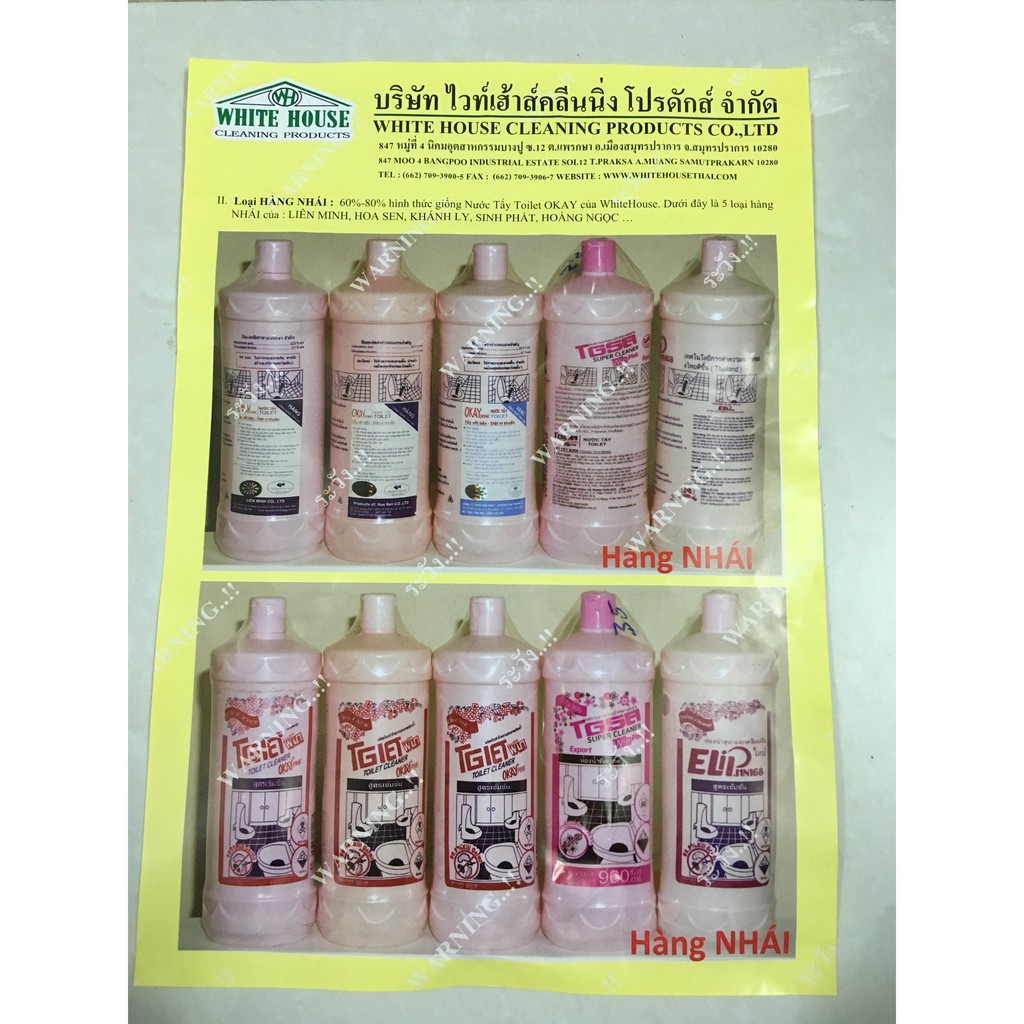 Nước tẩy Toilet Okay Pink 960ml Thái Lan