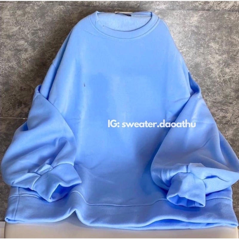 [ ẢNH THẬT ] ÁO SWEATER TRƠN PHỐI MÀU FORM RỘNG TAY BỒNG
