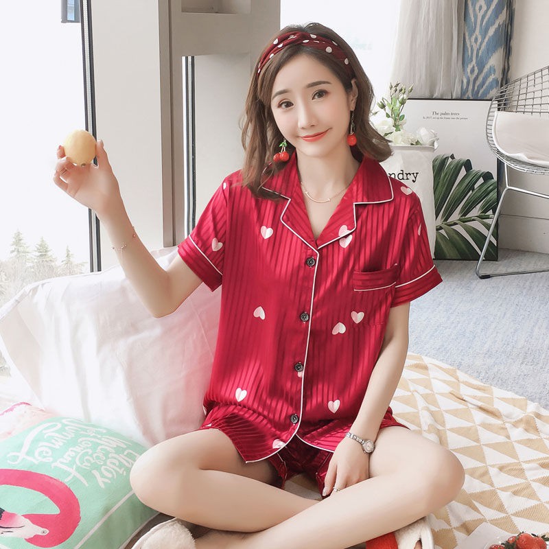 [Cao Cấp] Bộ Mặc Nhà Nữ Bằng Lụa Gấm Cộc Tay. Đồ Ngủ Lụa Cam Kết Chất Đẹp. Đồ Ngủ Pijama Họa Tiết Cực Đẹp- TIM | BigBuy360 - bigbuy360.vn