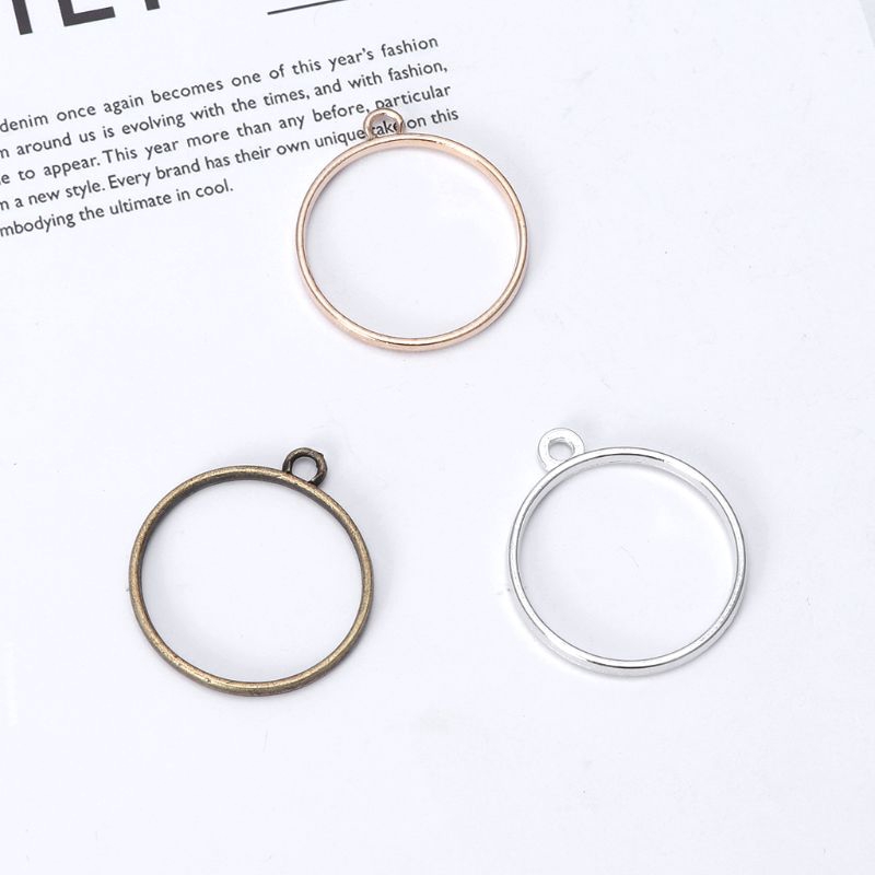 Bộ 10 Khung Mặt Dây Chuyền Hình Tròn