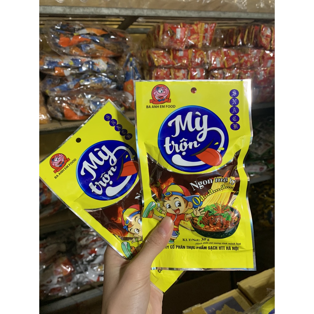 Đồ ăn vặt mỳ trộn combo 3 gói dumbum tiểu dần tuổi thơ cổng trường cay Ba Anh Em Food M1 tiệm chú Ch