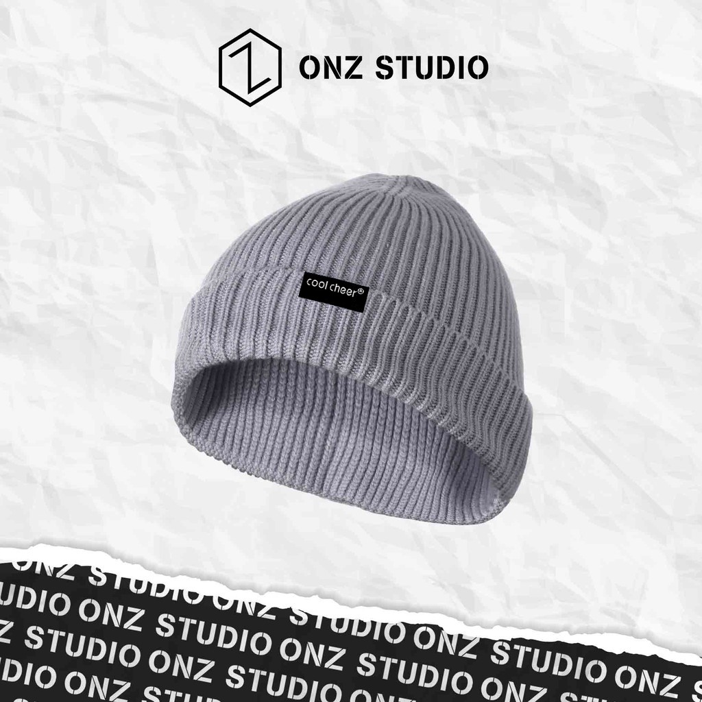 Mũ len Beanie nam nữ ONZ Studio vintage Hàn Quốc - Nón len trơn acrylic Cheer đan dọc nhiều màu ML02