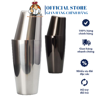 Bình lắc pha chế shaker 2 mảnh cocktail boston shaker chất liệu inox bền đẹp 850ml - dụng cụ pha chế đà nẵng