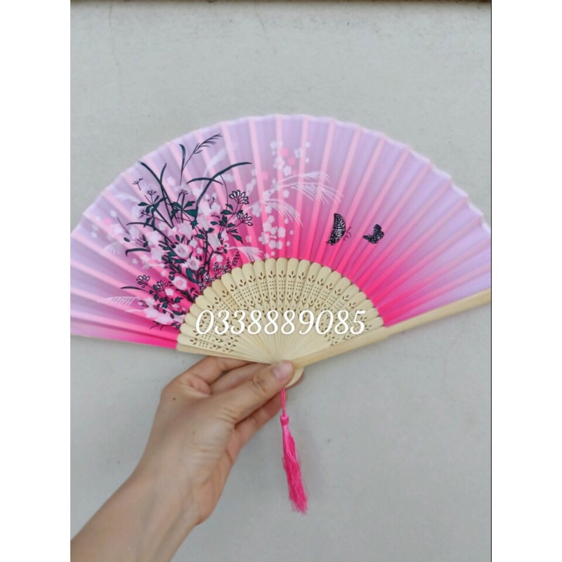 Quạt cổ trang có tua siêu đẹp, trang trí oản tài lộc, cháp bánh, cháp nước, decor,hàng đẹp và có sẵn