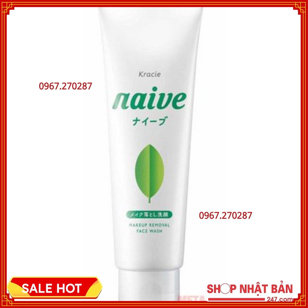 Sữa rửa mặt trà xanh Naïve chính hãng Nhật Bản 143g - 4901417674470 - Chuyên sỉ