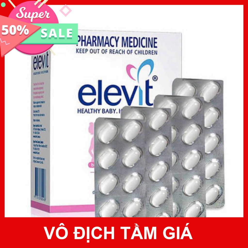 VÔ DỊCH TẦM GIÁ Vitamin Tổng Hợp Elevit Cho Bà Bầu 100 Viên VÔ DỊCH TẦM GIÁ