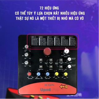 Sound Card Icon Upod Pro Chính Hãng Cao Cấp 72 Hiệu Ứng Âm Thanh, Thu Âm, Livestream, Hát Karaoke Online Bảo Hành 1 Năm