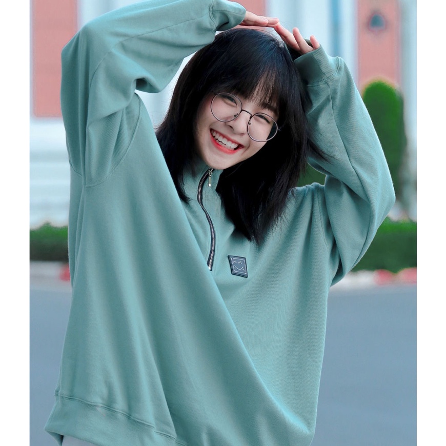 Áo tay dài có cổ YELLOW FLICKER zip unisex | BigBuy360 - bigbuy360.vn