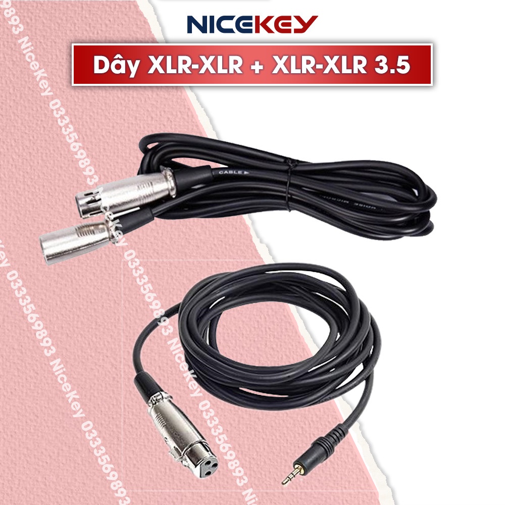 Dây XLR - 3.5 Chuyên Dụng Cho Mic Thu Âm Và Mọi Loại Mixer, Sound Card Lọc Nhiễu Tốt Dài 2.5m