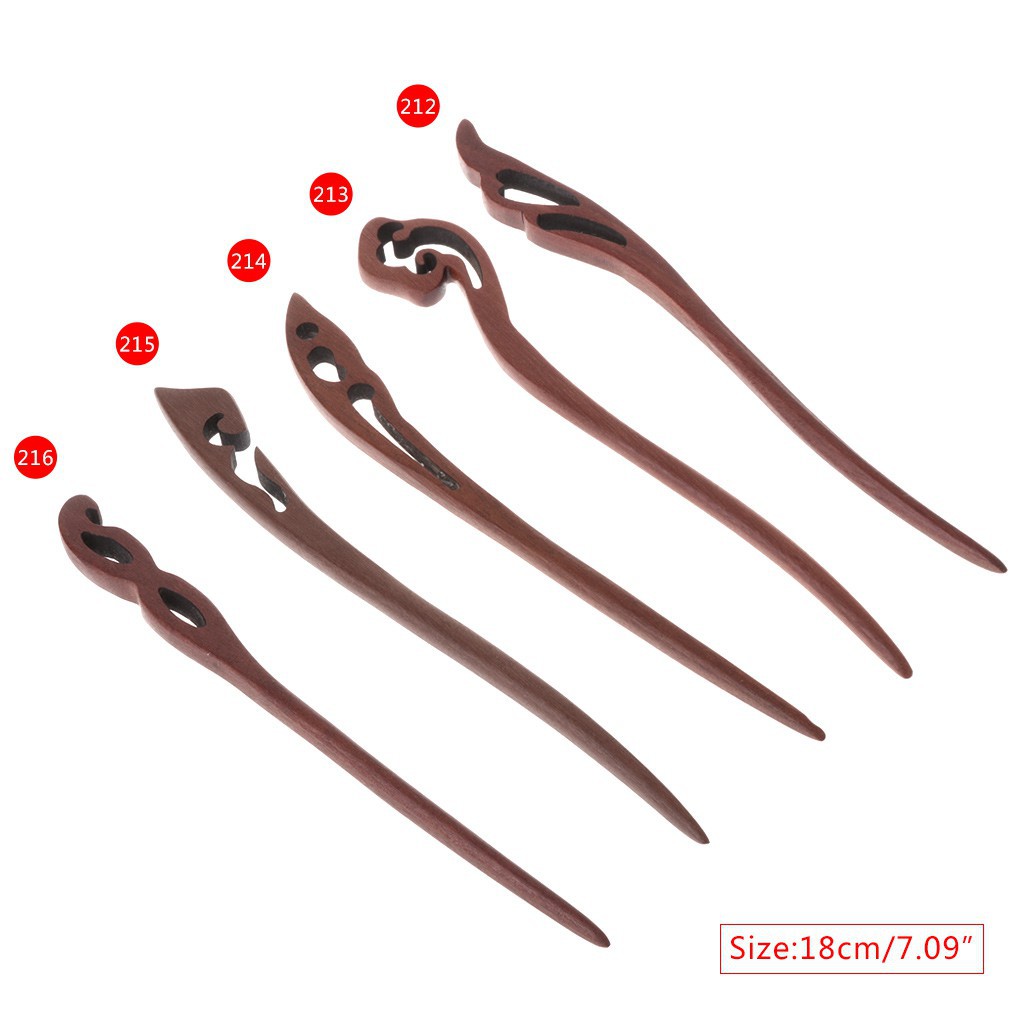 Trâm cài tóc bằng gỗ thiết kế vintage độc đáo cho nữ