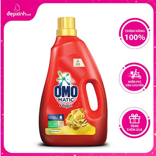Chai Nước giặt Omo cửa trên hương tinh dầu thơm Comfort 2.3kg - Chính Hãng