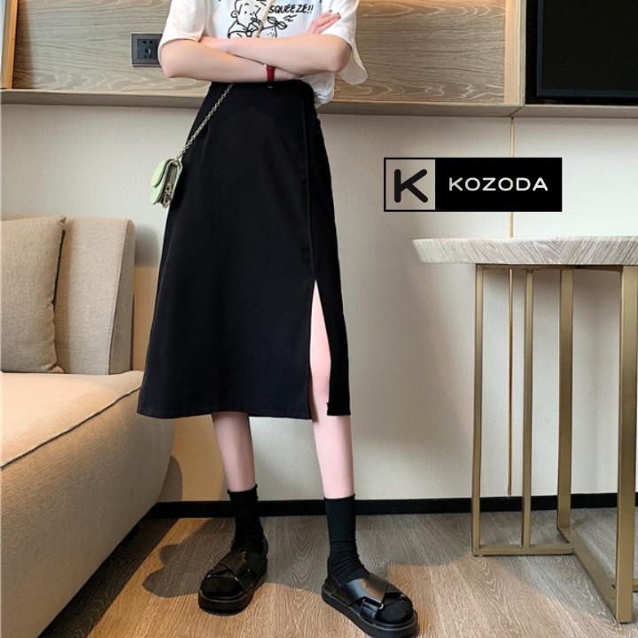 Chân váy xẻ tà 🍒 chân váy dài phong cách ulzzang kozoda cv7 | BigBuy360 - bigbuy360.vn