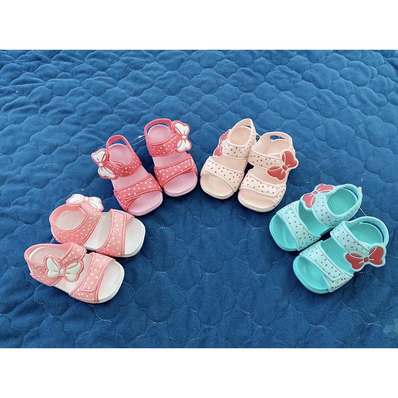 Dép xăng đan nơ siêu nhẹ bé gái