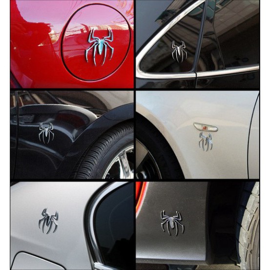 [Free Ship] Logo nhện spider man trang trí ô tô xe máy cực chất