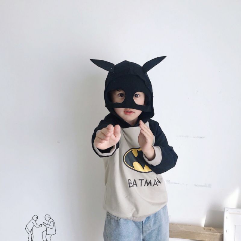 Áo Hoodi Bé Trai Batman, Spiderman Có Mũ