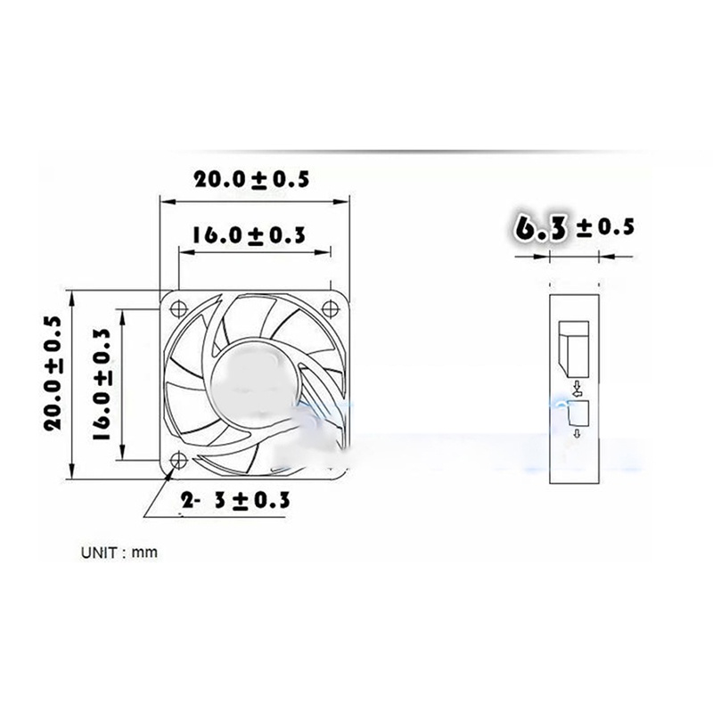 Quạt Tản Nhiệt Mini 10000rpm 2006 5v12v 2cm 20mm 2wire