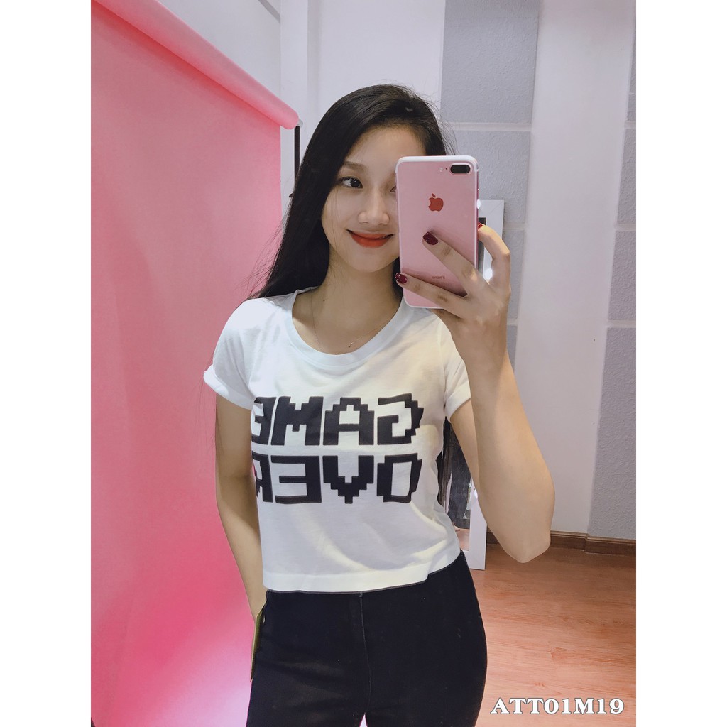 Áo thun nữ Croptop hình CRT006 - CRT38 | Shopee Việt Nam