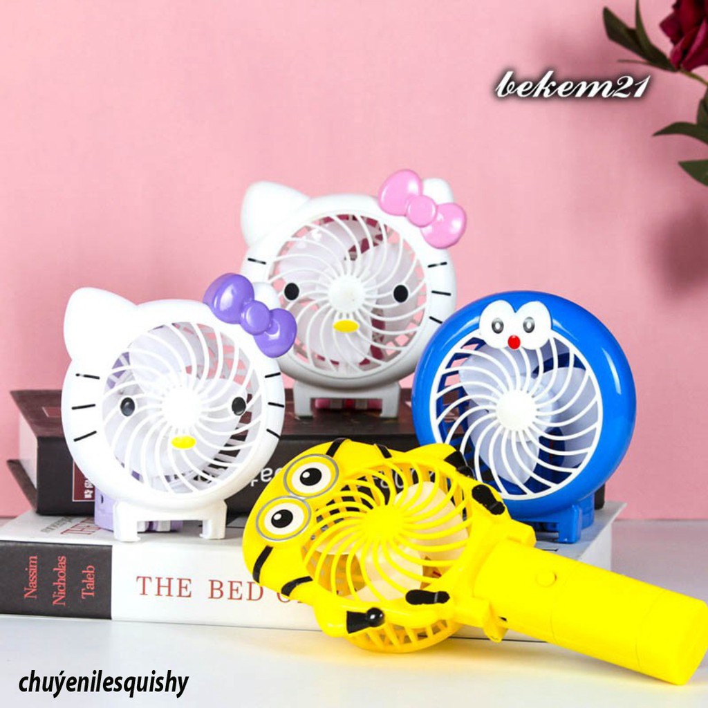 QUẠT TÍCH ĐIỆN MINI HÌNH THÚ CẦM TAY, CÁN GẬP LẠI ĐƯỢC SIÊU DỄ THƯƠNG,CÓ THỂ SẠC LẠI ĐƯỢC