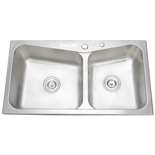 CHẬU INOX 2 HỐ EUROLIFE EL-C8245