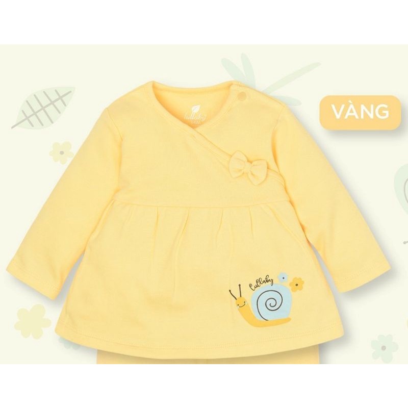 Lullaby - Áo dài tay cổ tim gài nơ cho bé gái 5-16kg