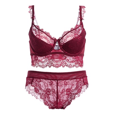 Set đồ lót ren quyến rũ phong cách châu Âu cho nữ Varsbaby v001