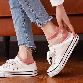 Set 10 Đôi Tất Ren Lụa Hoa Cúc chất đẹp.