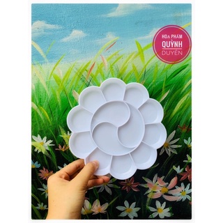 Khay pha màu hoa đào 18cm rẻ đẹp