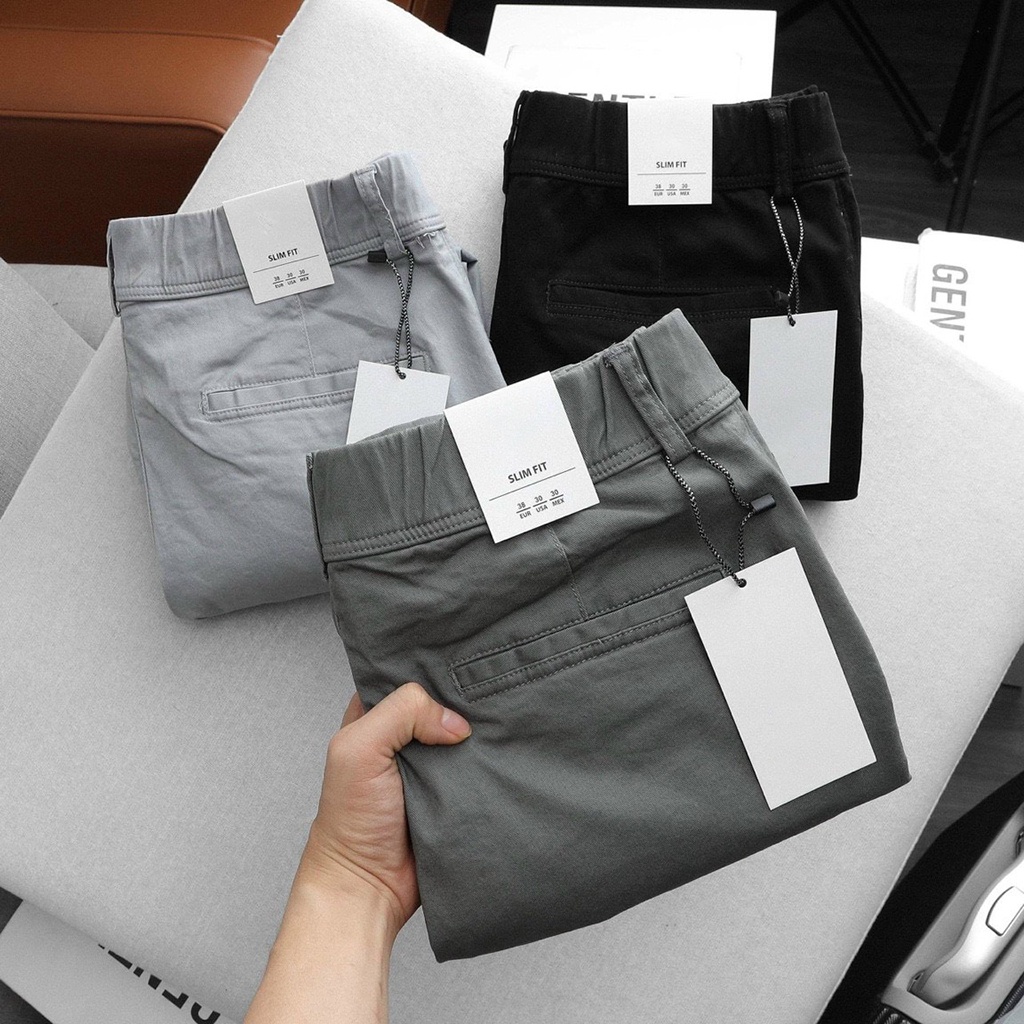 Quần Kaki Nam Dài Ống Suông Lưng Thun Form Slimfit Hàn Quốc Đẹp ANH DUY SHOP QK02