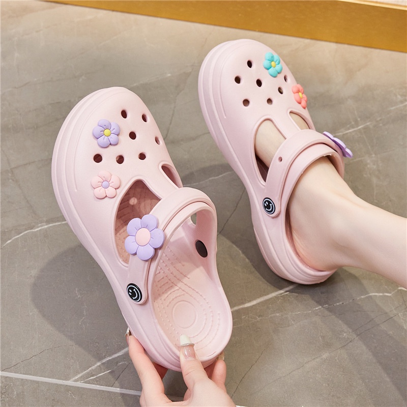 Xăng đan Nhựa Dẻo Đế Dày Chống Trượt Thời Trang Mùa Hè Cho Học Sinh