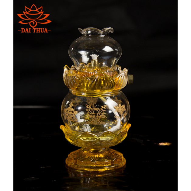 [HÌNH THẬT] ĐÈN DẦU PHA Lê ĐẾ HOA SEN CAO CẤP