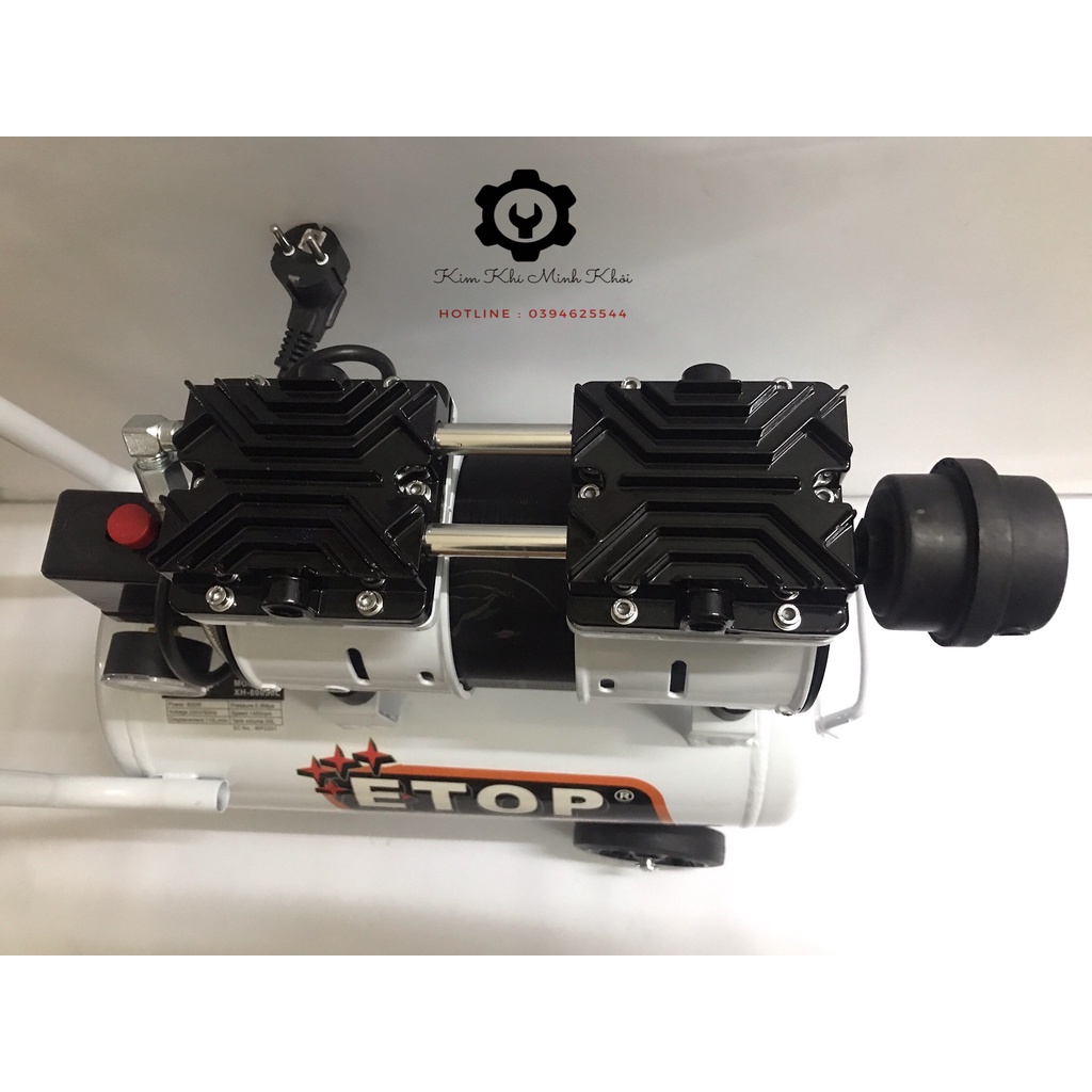 Máy nén khí không dầu ETOP 30L 800W | Máy nén khí sạch( Không ồn, Cam kết hàng chuẩn công ty)